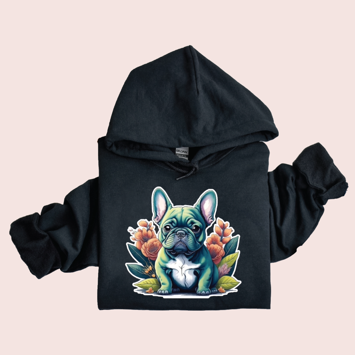 Floral Frenchie Hoodie