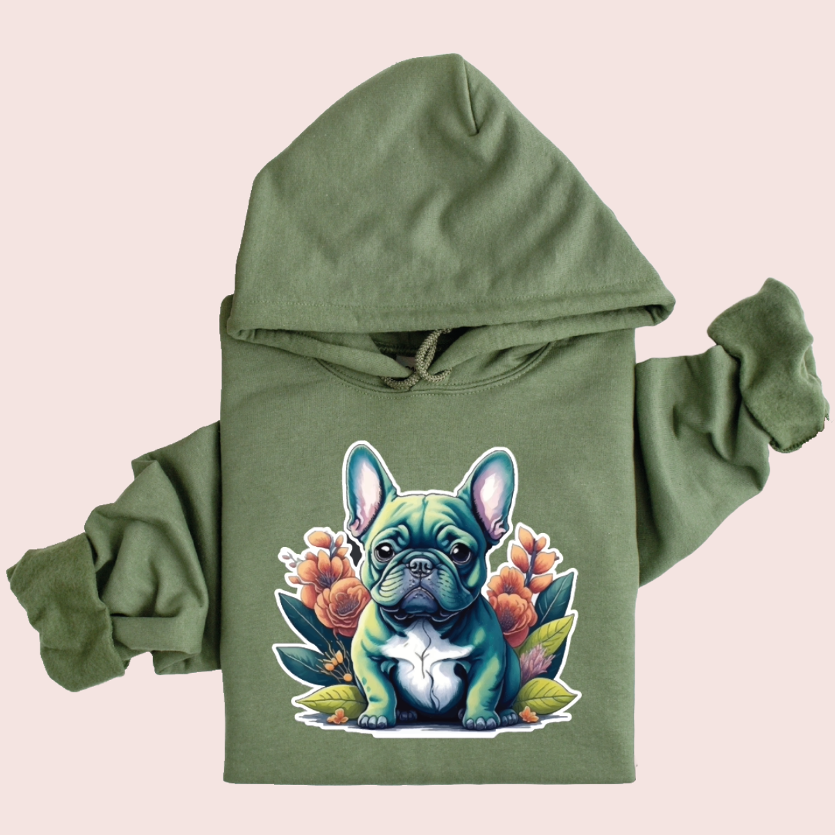 Floral Frenchie Hoodie