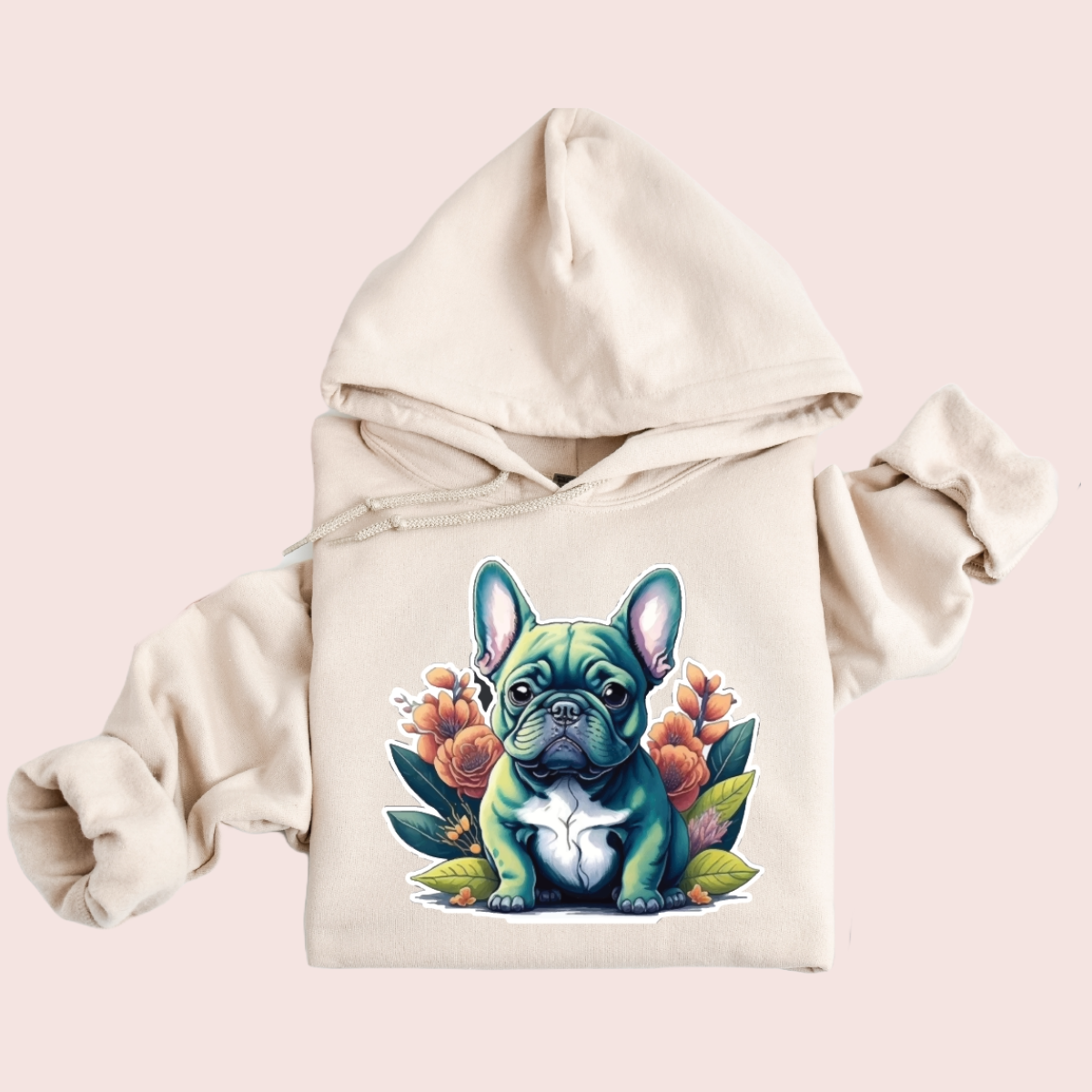 Floral Frenchie Hoodie