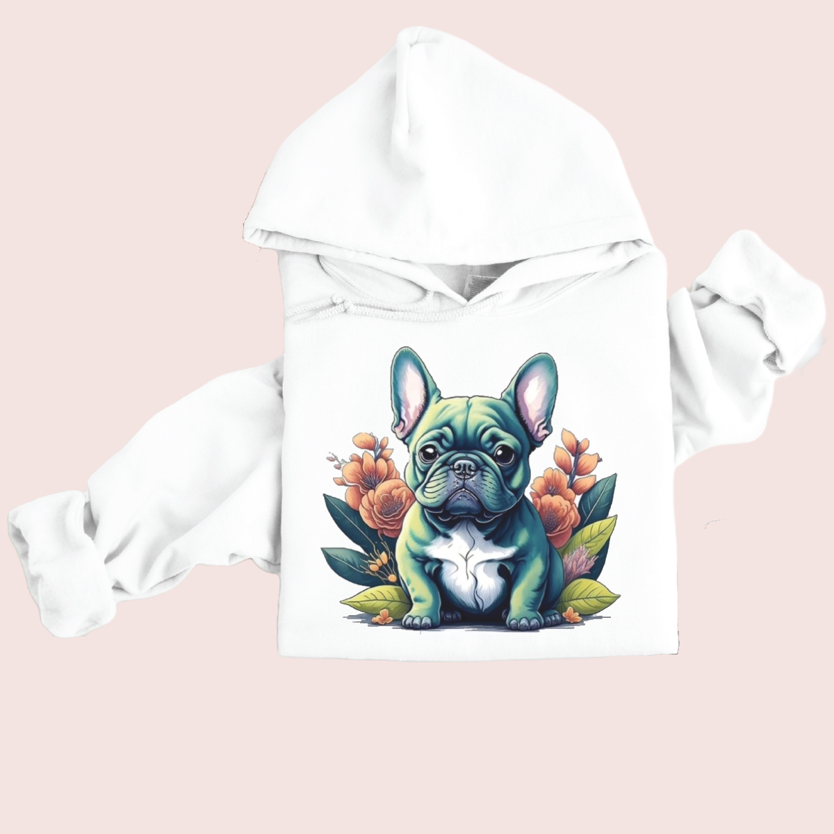 Floral Frenchie Hoodie